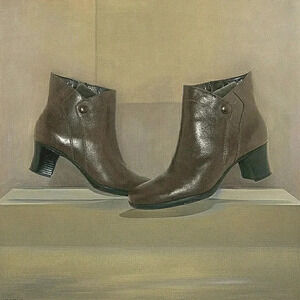 Clarks 11 Brown Leather Yoko Classic Chic Mod Retro Ankle Bootie